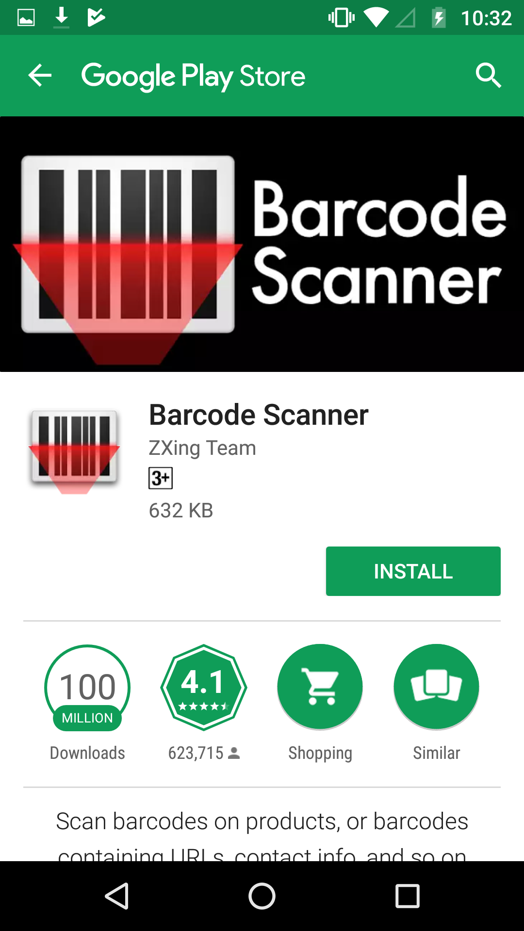 Barcode Scanner Sample App using NFI