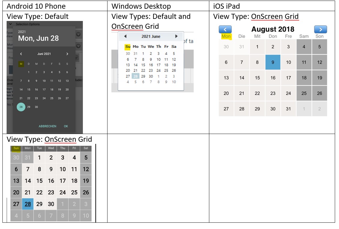 Idea: To change First day of the week to Monday in Calendar widget